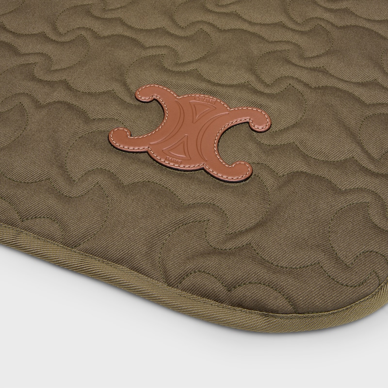 襯芯華達呢織物及羊毛小號狗毯 - 卡其色 - 宠物犬配饰 - 1 | CELINE