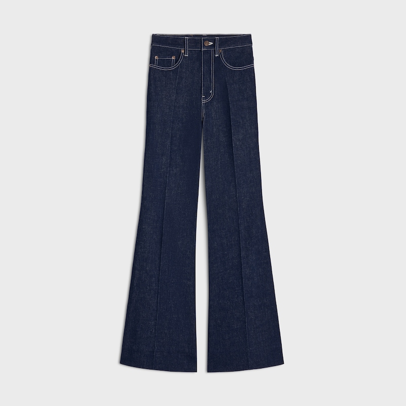 FLARE JEANS 003 IN LIGHTWEIGHT INDIGO DENIM - RINSED -  - 1 | CELINE