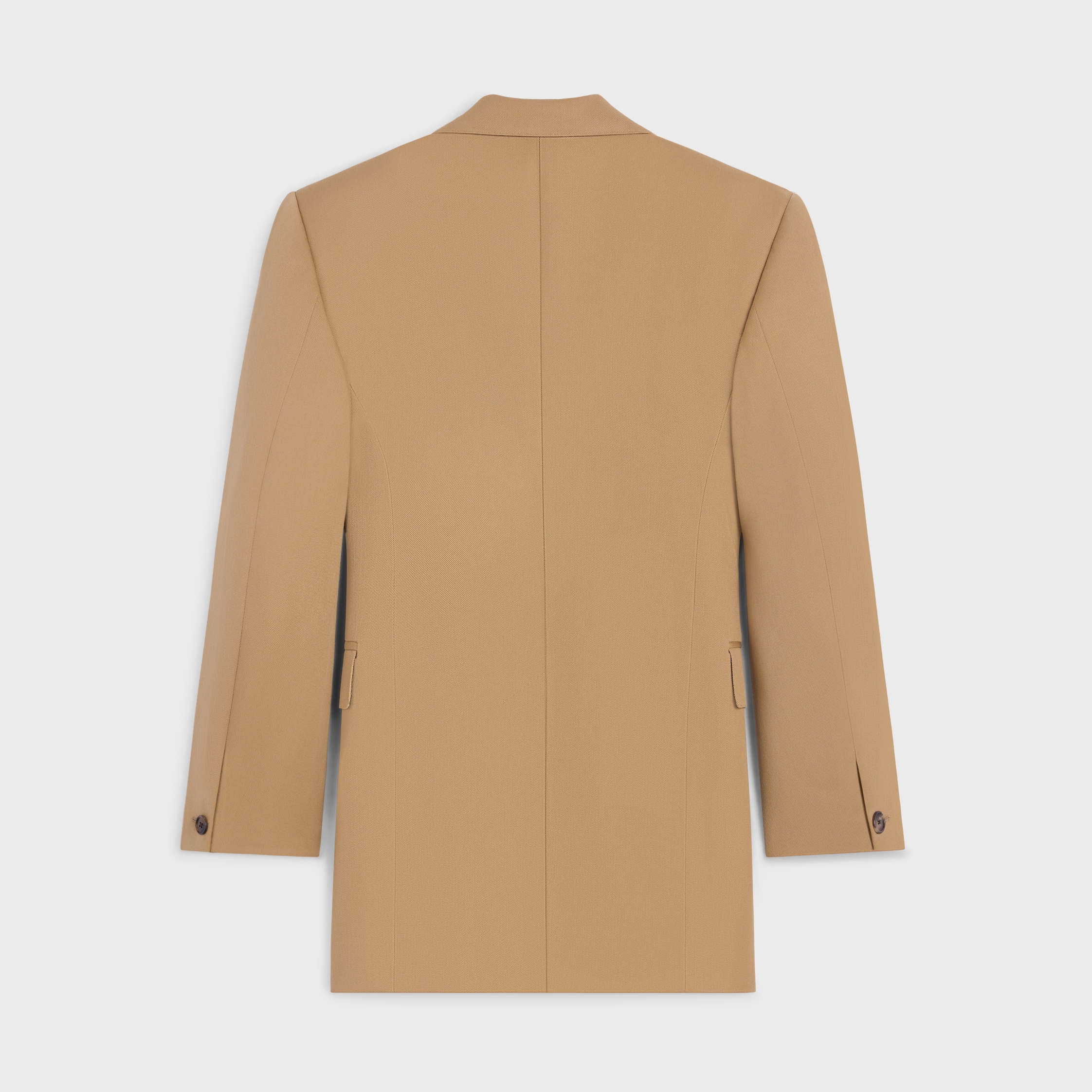 colonne jacket IN DIAGONAL WOOL - CARAMEL | CELINE