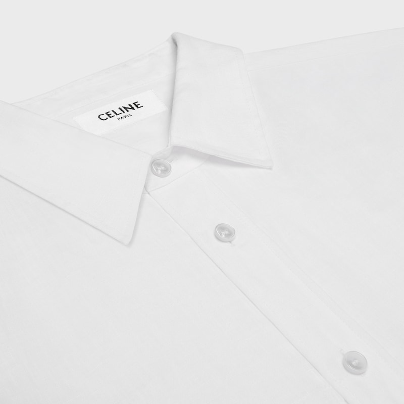 CAMISA HOLGADA DE LINO - BLANCO -  - 1 | CELINE