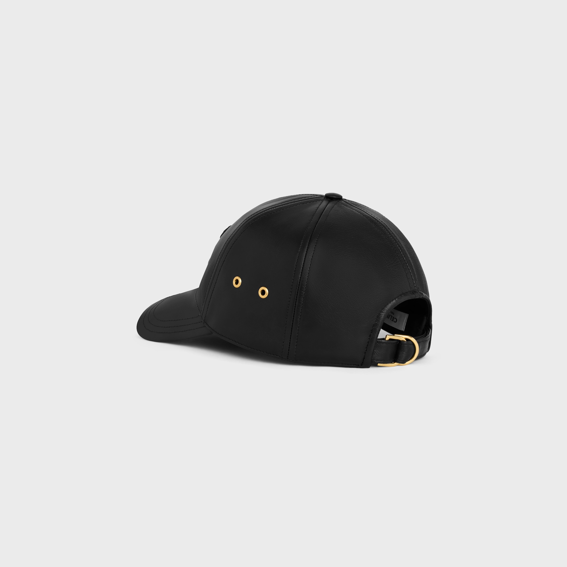 triomphe baseball cap in lambskin - BLACK | CELINE