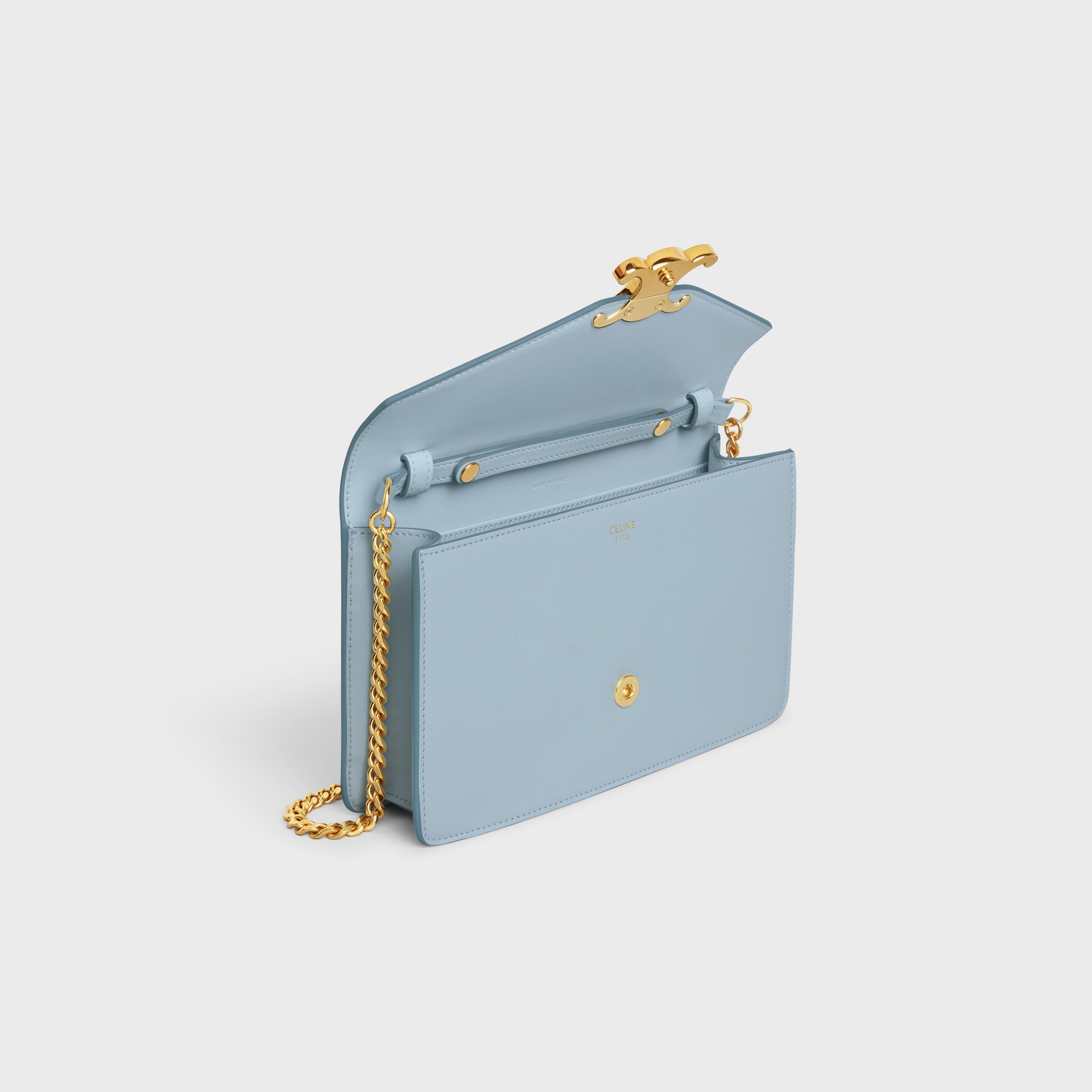 ショルダーバッグ・ポシェット CELINE FW25 Celine Margo Wallet On Chain (10L033DPV 03PH) WALLET ON CHAIN MARGO IN Shiny calfskin - Bleached Pink | CELINE