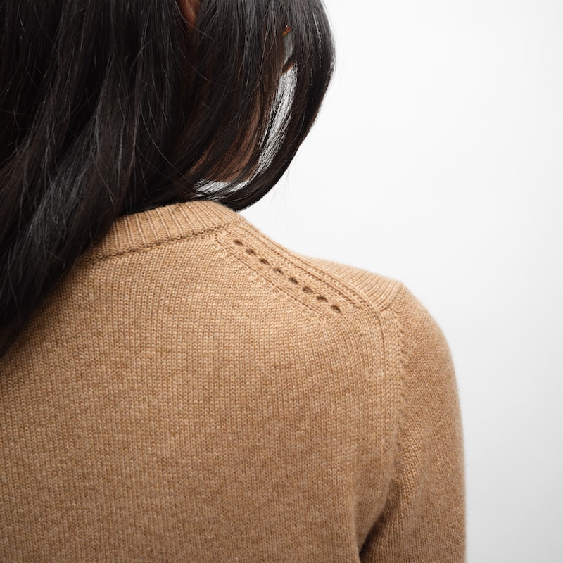 twinset cardigan IN heritage cashmere - CAMEL -  - 1 | CELINE