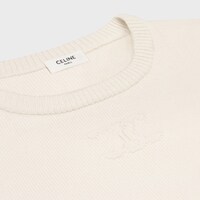 Crew neck sweater in heritage cashmere - OFF WHITE -  - 2 | CELINE