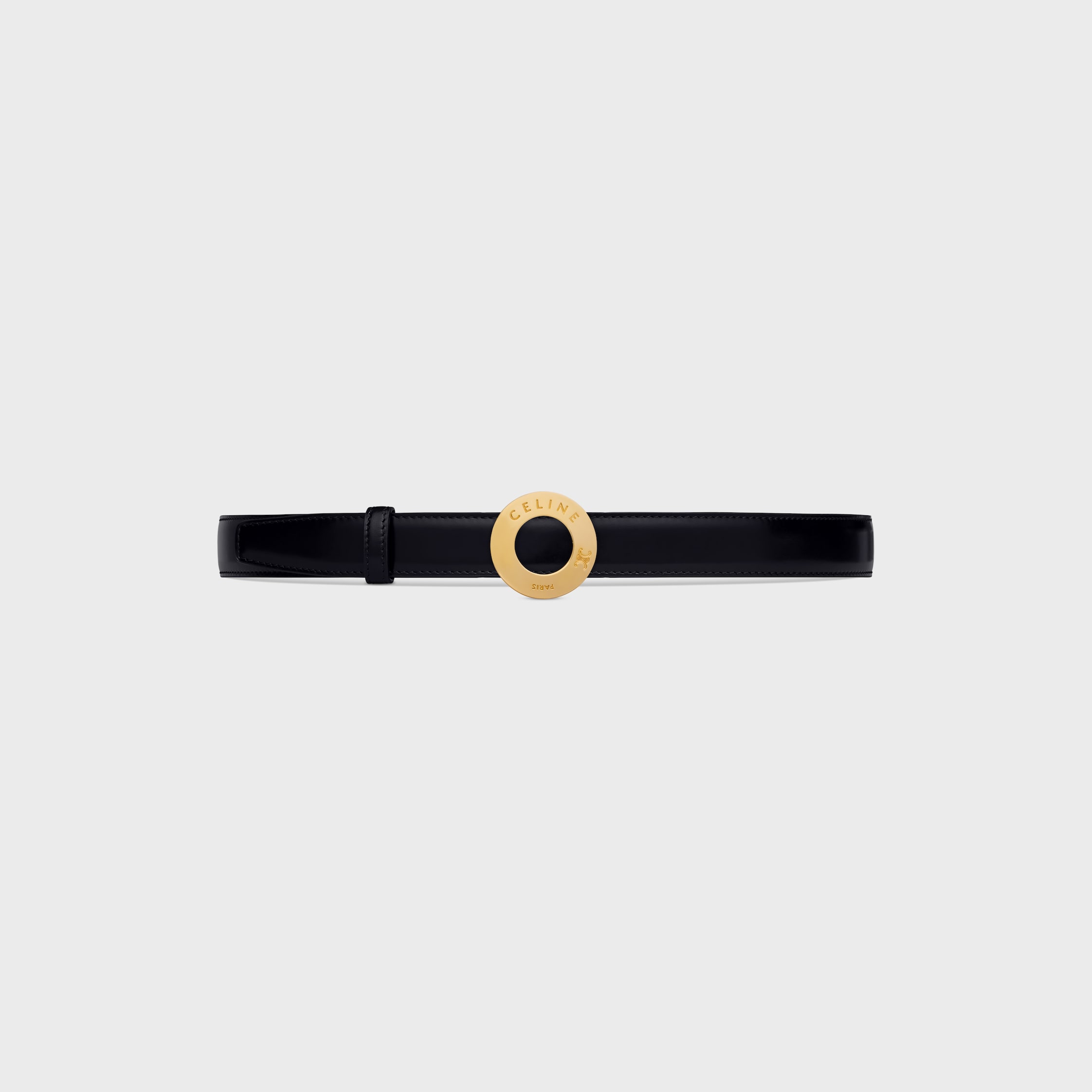 CELINE DISC BUCKLE & REVERSIBLE STRAP 25MM - BLACK / RICE | CELINE