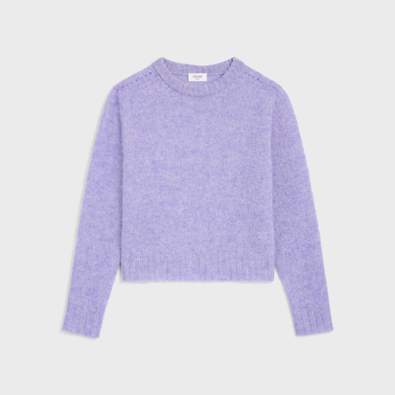 雪特兰羊毛圆领套头衫 - 浅紫色 -  - 1 | CELINE