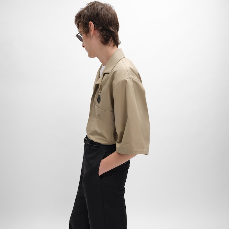 SCOUT SHIRT IN LIGHT COTTON GABARDINE - BEIGE -  - 1 | CELINE