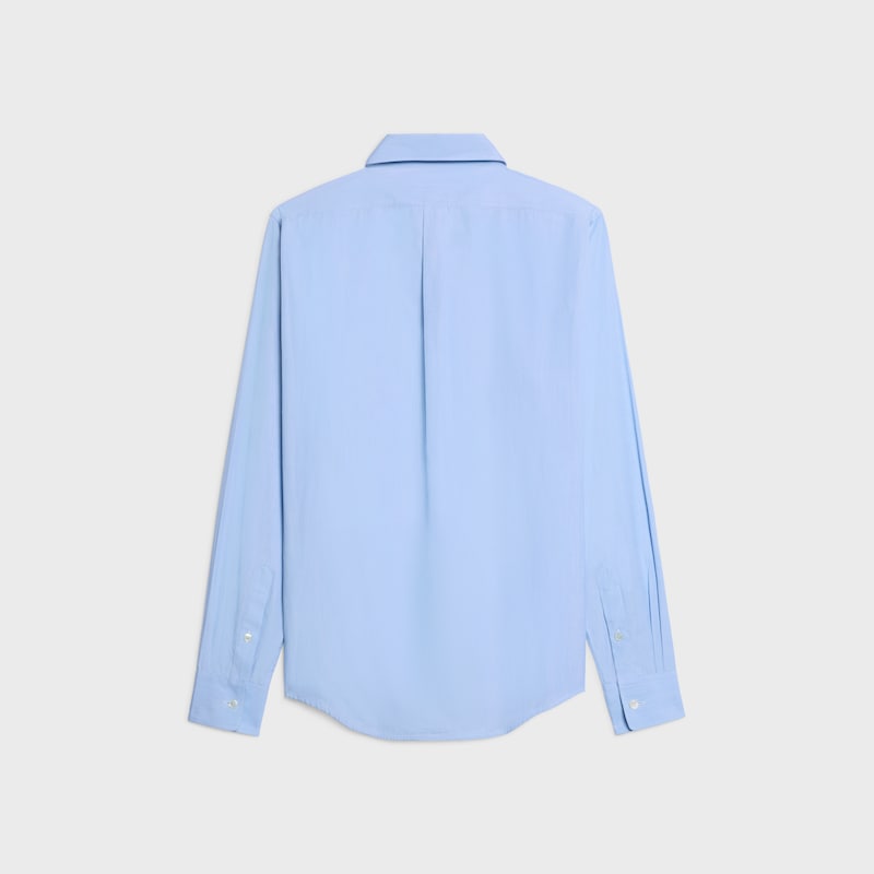 classic shirt IN cotton chambray - BLEU CIEL/BLANC -  - 1 | CELINE