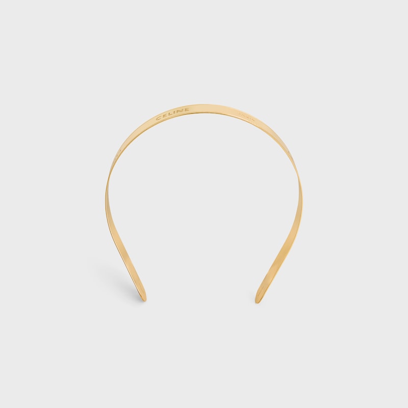 Celine Paris Thin Headband in Steel - GOLD - HAIR ACCESSORIES - 1 | CELINE