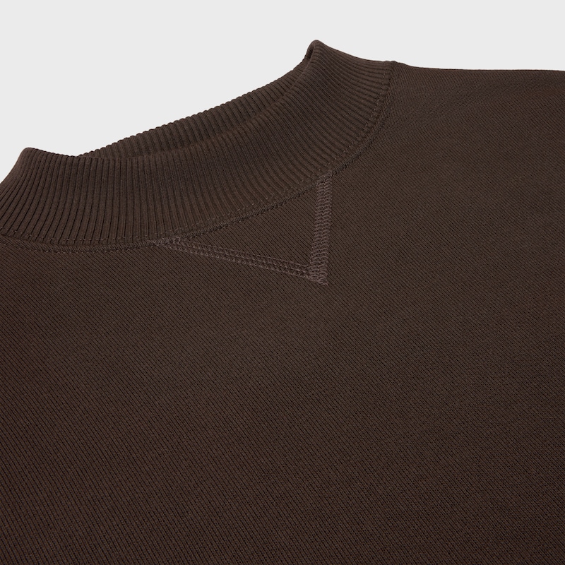 棉質抓絨寬鬆衛衣 - 棕色/便利貼黃 -  - 1 | CELINE