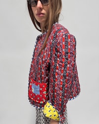 patchwork jacket IN silk and cotton - MULTICOLOR -  - 2 | CELINE