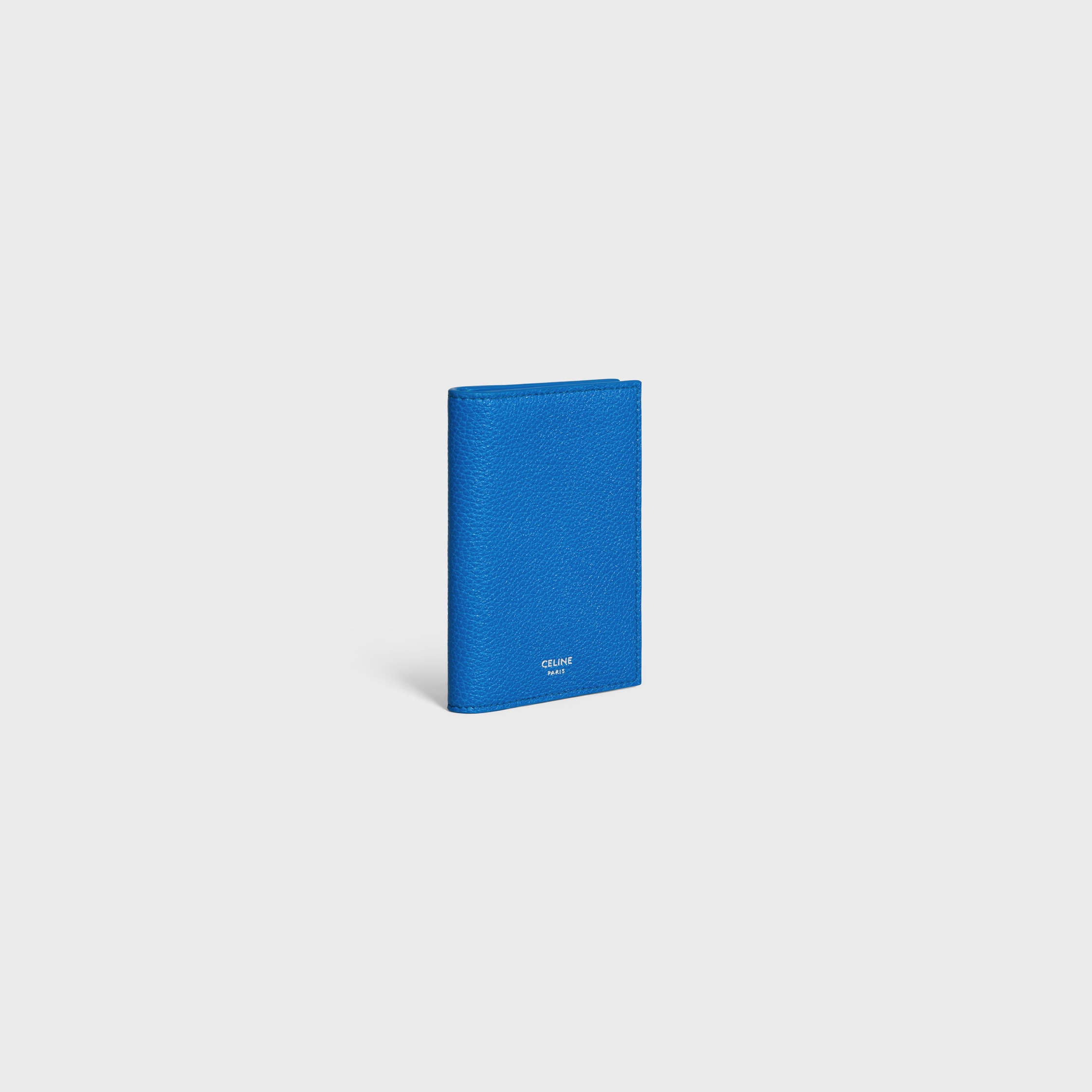 VERTICAL CARD HOLDER IN GRAINED CALFSKIN - ULTRA BLUE | CELINE