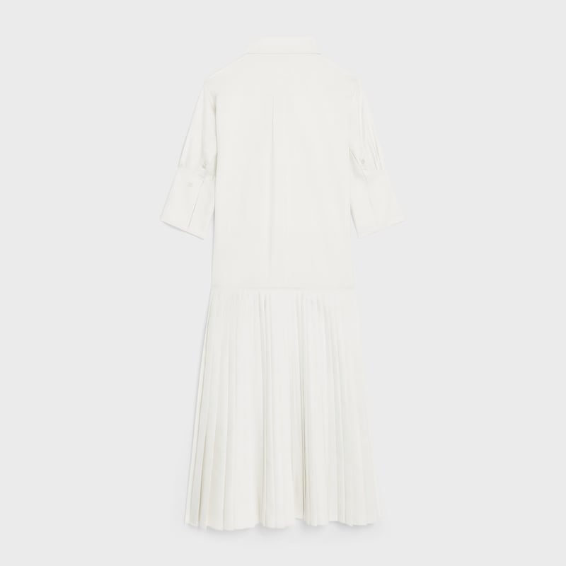 Hemdkleid AUS Seidenpopeline - KREIDEWEISS -  - 1 | CELINE