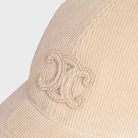 casquette baseball triomphe velours - CREME -  - 1 | CELINE