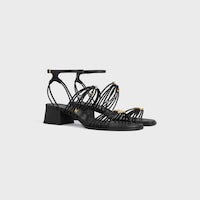 CL&Eacute;MENCE HEELED SANDAL IN GOATSKIN - BLACK -  - 2 | CELINE