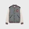 classic teddy jacket in wool tricotine - Grey/ Black/ Multicolor -  - 1 | CELINE