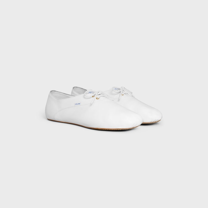 BALLET LACE-UP SHOE IN LAMBSKIN - Ultra White -  - 1 | CELINE