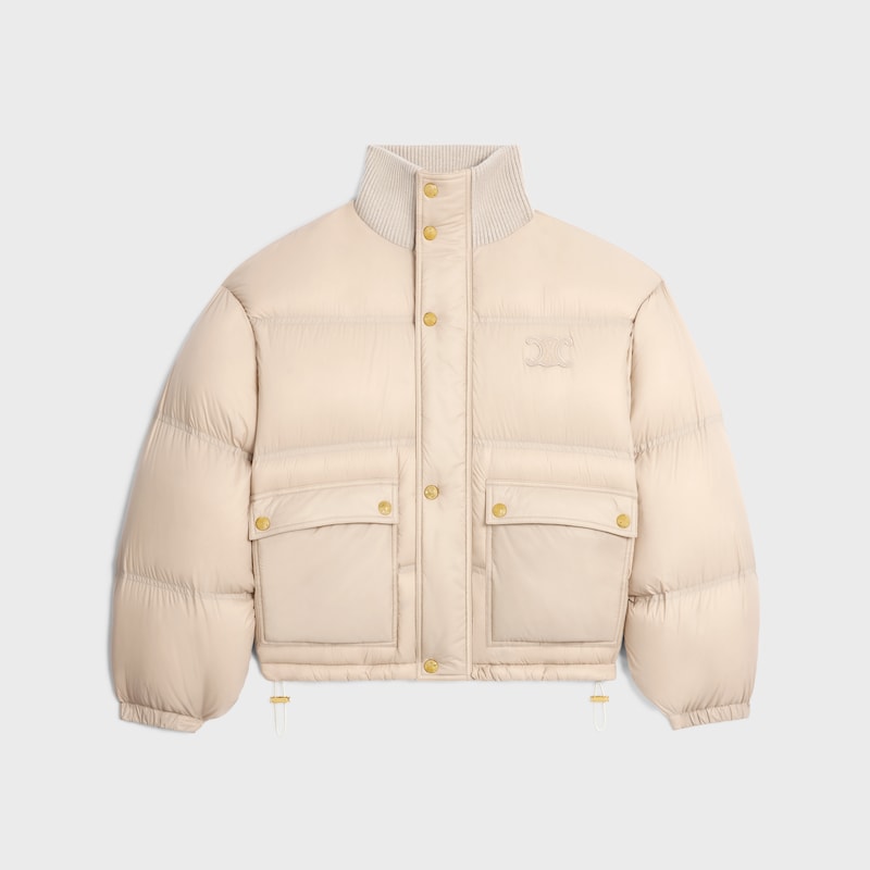 puffer jacket IN light nylon - BEIGE -  - 1 | CELINE