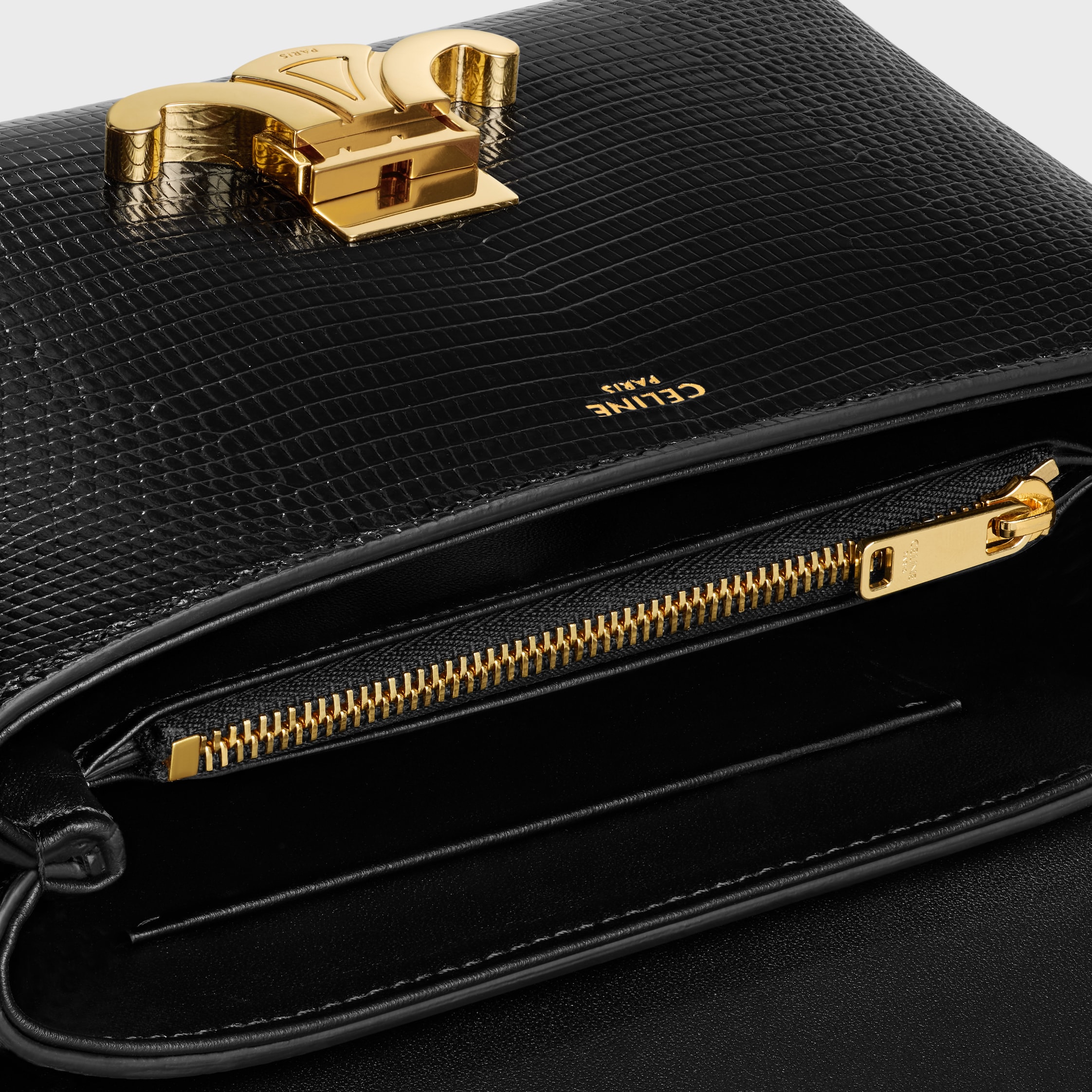 TEEN NINO BAG IN Lizard - BLACK | CELINE