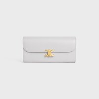 LARGE WALLET TRIOMPHE in LIZARD - Cloudy Grey - WALLETS - 1 | CELINE