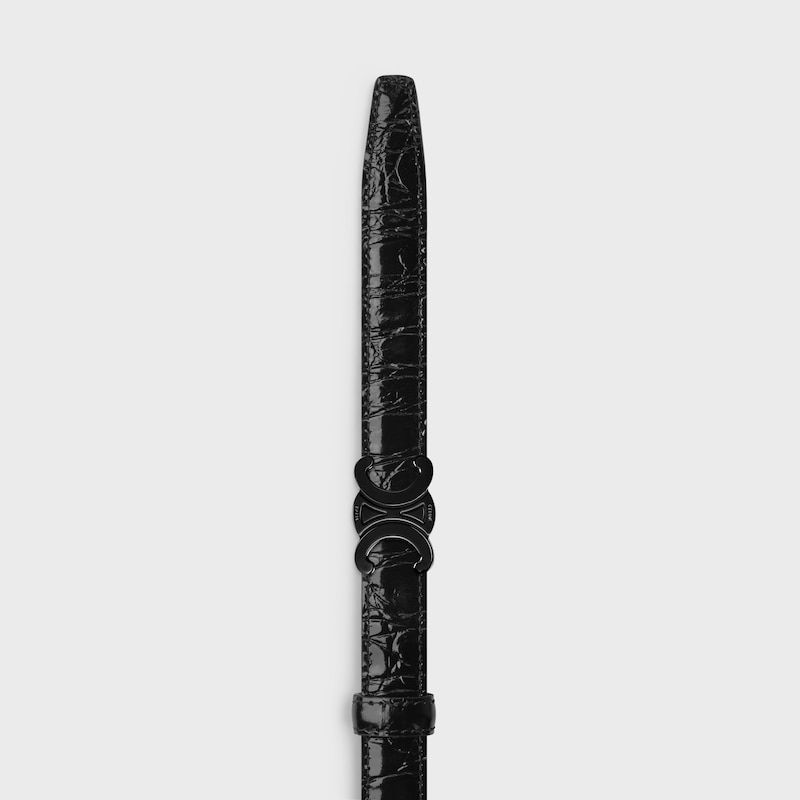 CORREA REVERSIBLE 18 MM DE PIEL TAURILLON Y PIEL DE BECERRO REPUJADA DE PIEL DE COCODRILO -  -  - 1 | CELINE