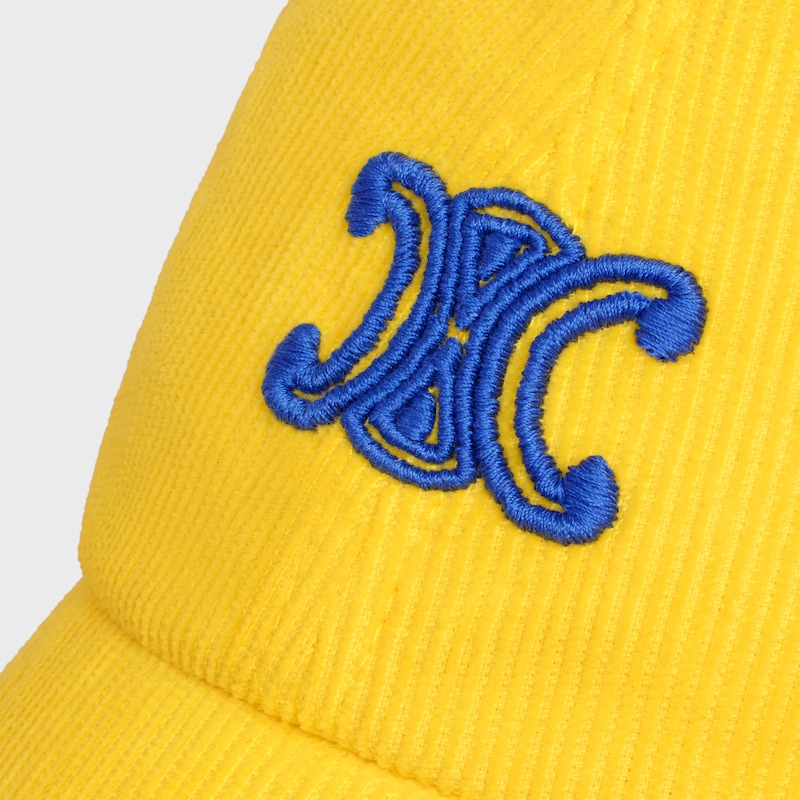 VIVIENNE CAP IN corduroy - YELLOW / BLUE -  - 1 | CELINE