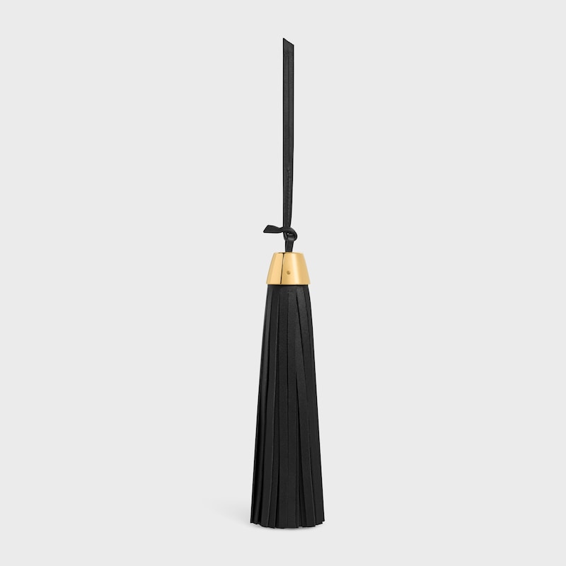 ACCESSOIRE DE SAC TASSEL AGNEAU LISSE - Noir - BIJOUX DE SACS - 1 | CELINE