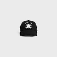GORRA TRIOMPHE DE GABARDINA DE SARGA DE ALGODÓN - NEGRO -  - 2 | CELINE