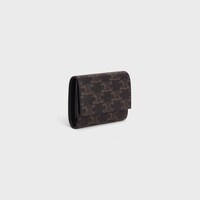 Tri-fold Wallet IN Triomphe Canvas - BLACK - TRIOMPHE CANVAS - 2 | CELINE