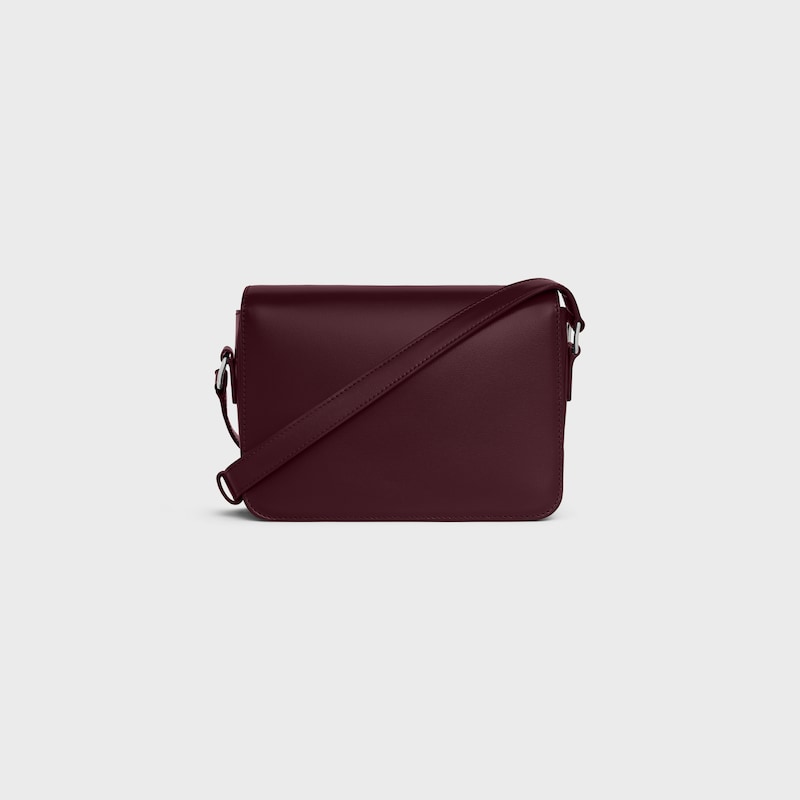TEEN TRIOMPHE BAG IN shiny calfskin - DEEP BURGUNDY - SHOULDER BAGS - 1 | CELINE
