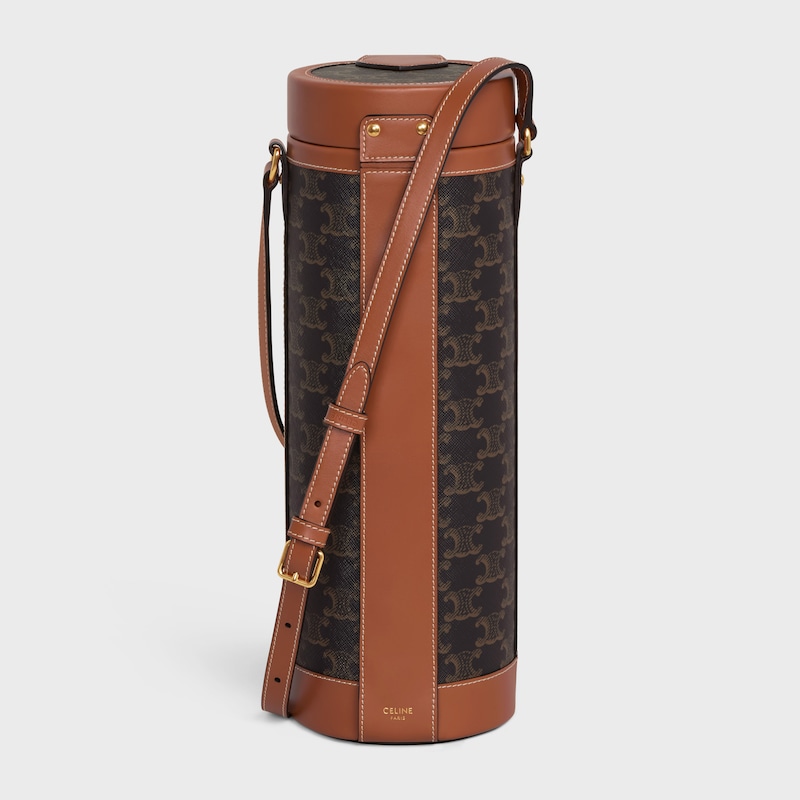 标志印花牛皮革香槟盒 - 棕黄色 - 个性甄选 - 1 | CELINE