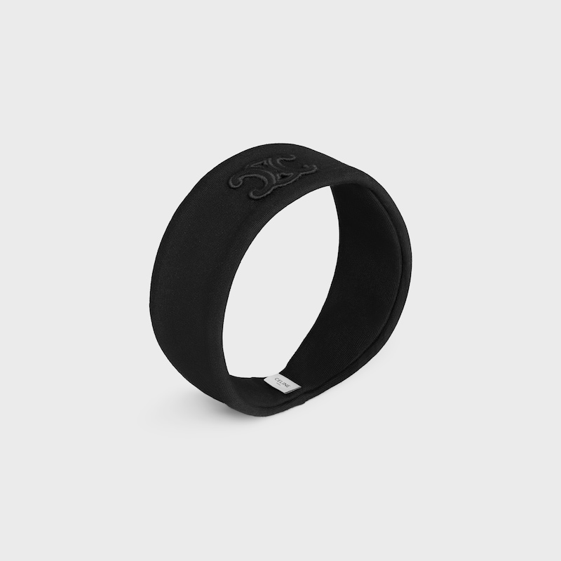 Celine Headband in Wool - BLACK - HAIR ACCESSORIES - 1 | CELINE