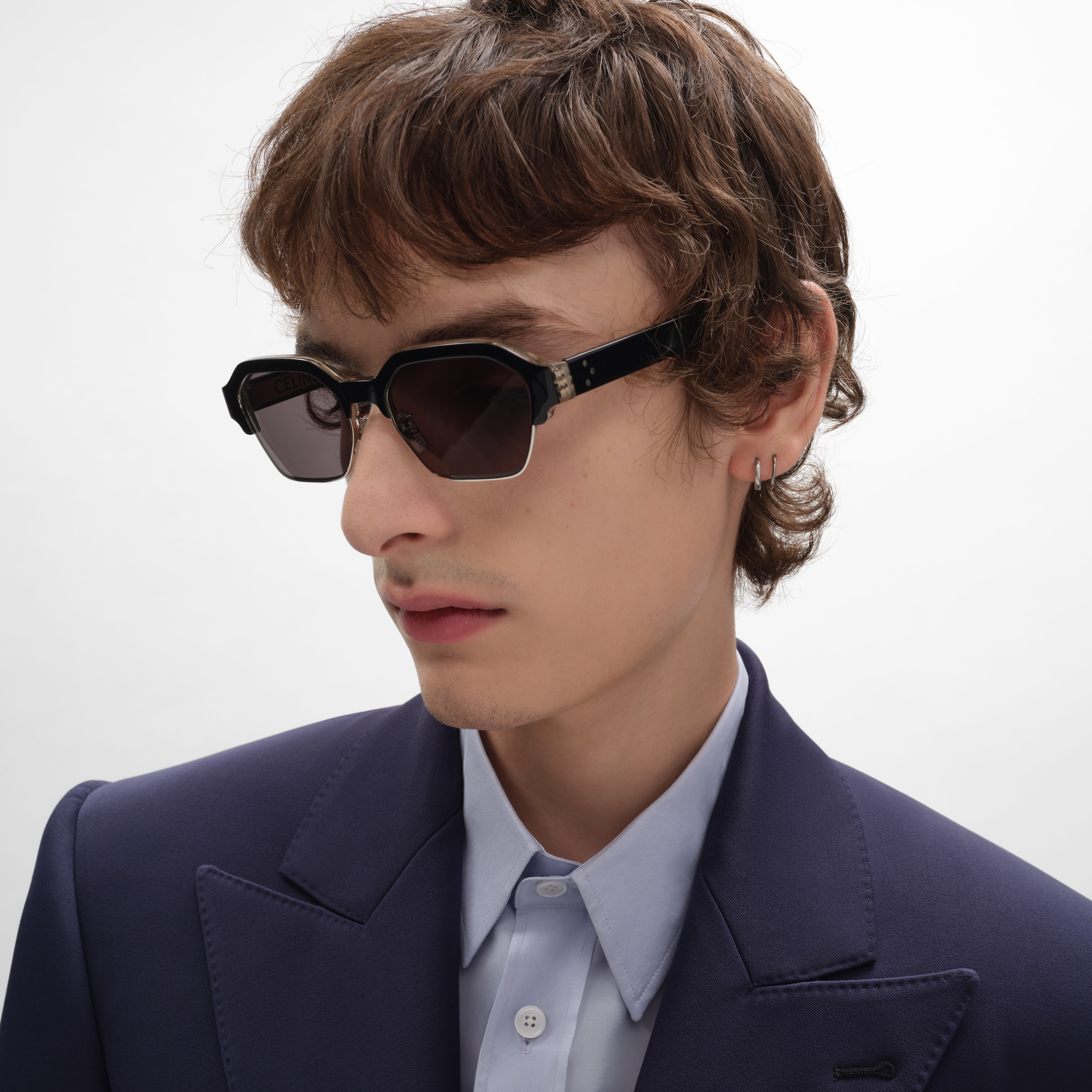 Black Frame 63 sunglasses in Acetate and Metal - BLACK / SILVER