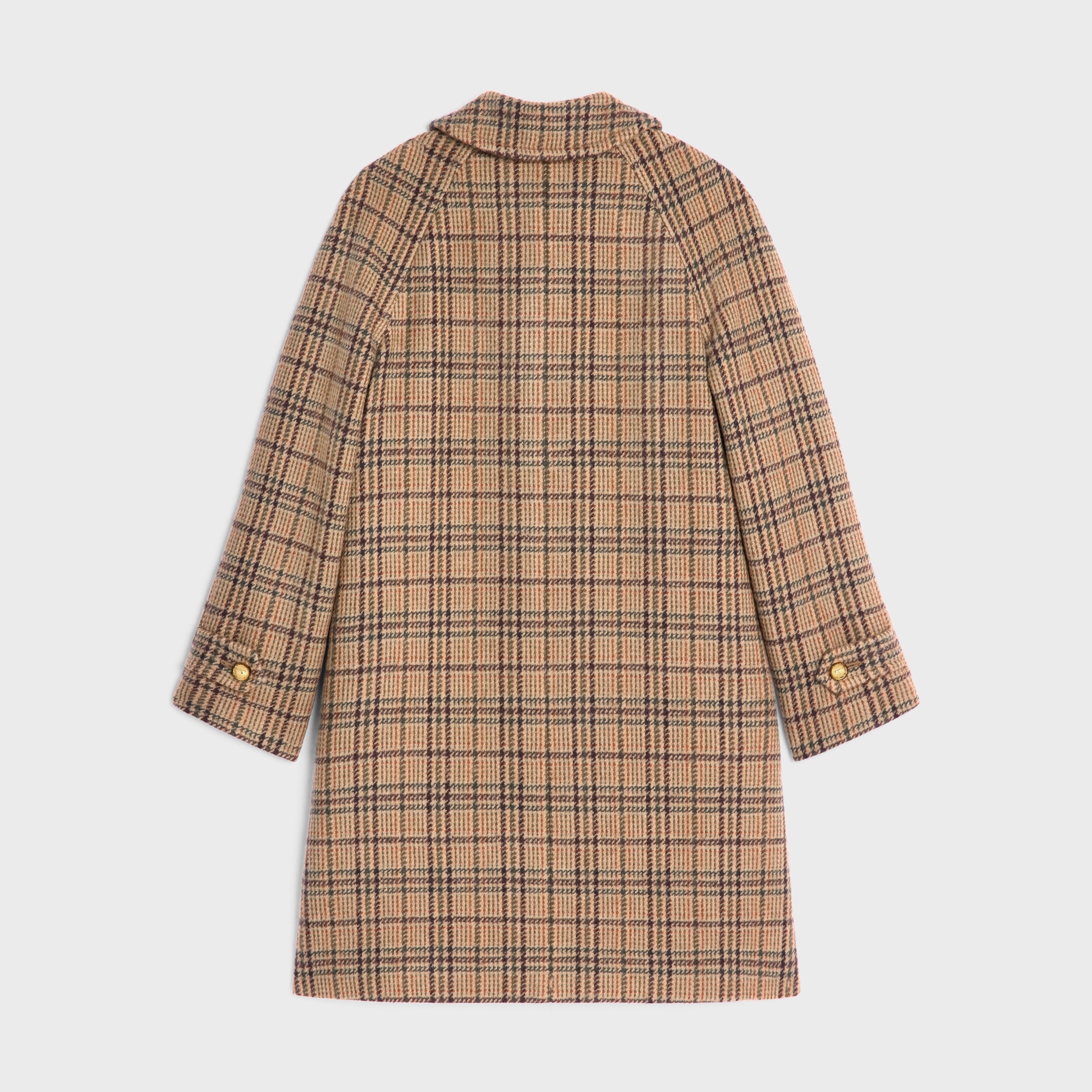 関税込 CELINE | VICTOIRE MAC IN PRINCE OF WALES WOOL Victoire mac in Prince of Wales wool - BEIGE/SAUGE/MARRON