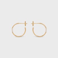 黃金及鑽石Maillon Triomphe圈形耳環 - 黃金 - CELINE GRAND SOIR - 1 | CELINE