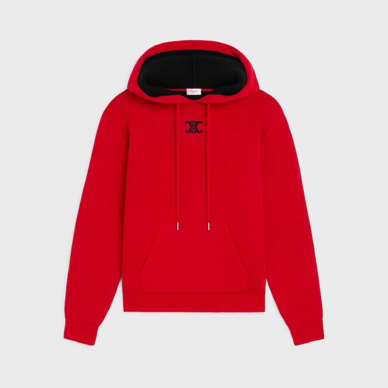 羊絨連帽毛衣 - 紅色/藍色/黑色 -  - 1 | CELINE