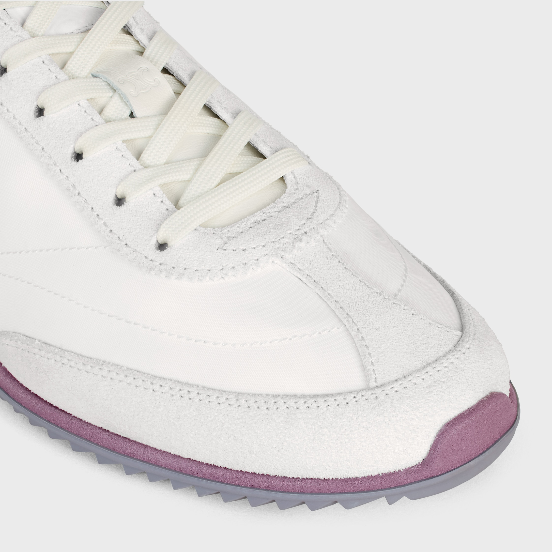 RACER SNEAKER IN NYLON, SUEDE CALFSKIN AND CALFSKIN - OPTIC WHITE
