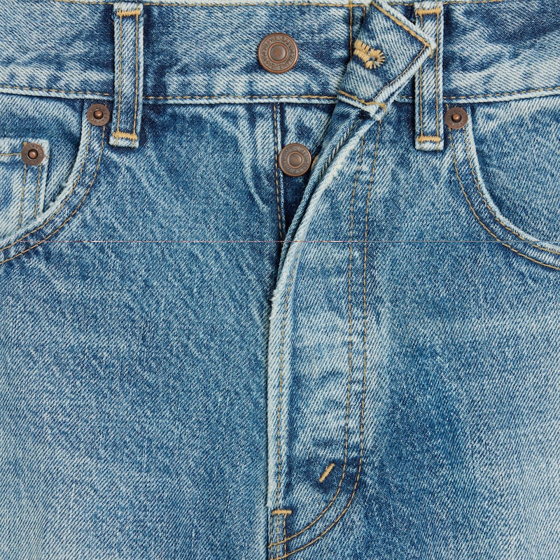 embroidered boyfriend jeans 001 IN cotton denim - VIVIENNE GLASS -  - 1 | CELINE