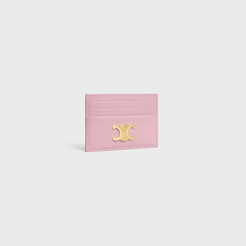 CARD HOLDER TRIOMPHE IN Shiny calfskin - DIRTY PINK - NEW - 1 | CELINE
