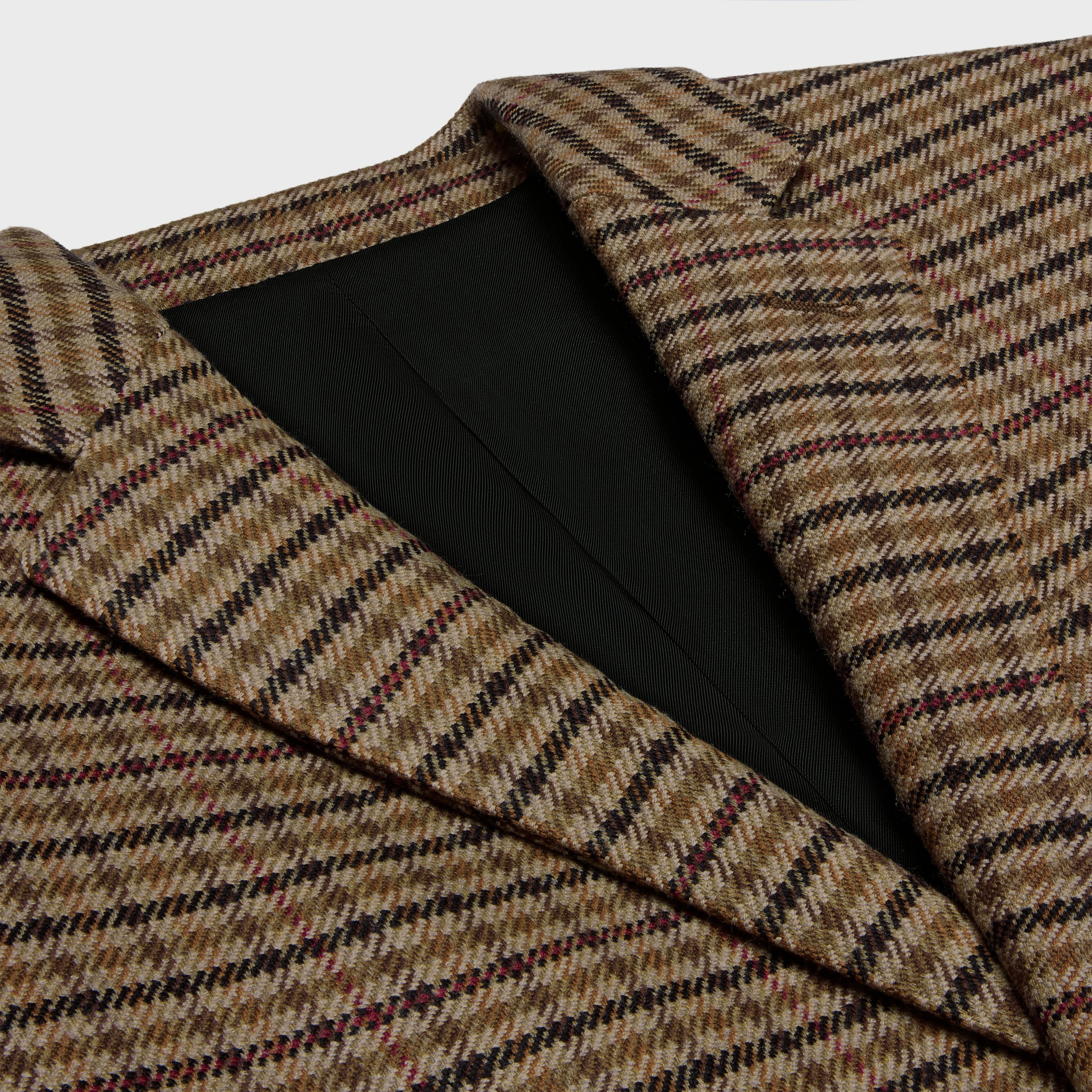 Campbell jacket in double faced check wool - BEIGE/NOISETTE
