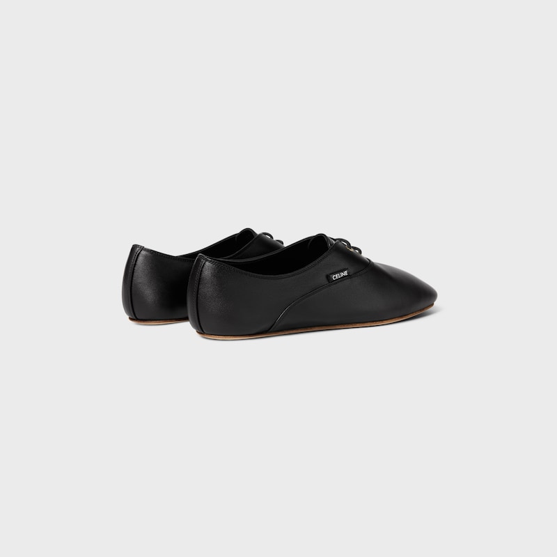 BALLET LACE-UP SHOE IN LAMBSKIN - BLACK -  - 1 | CELINE