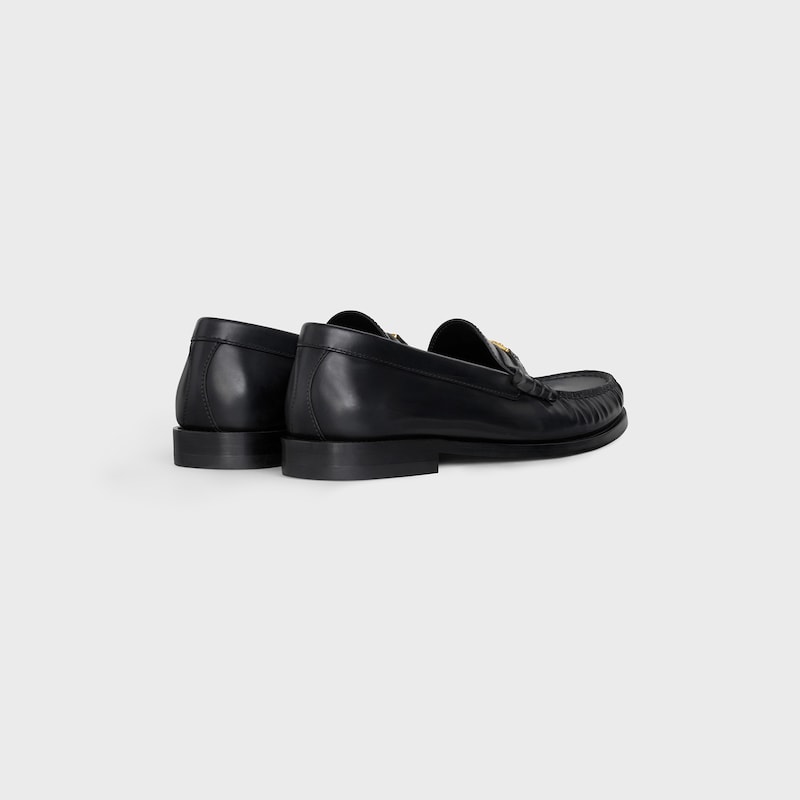 CELINE LUCO TRIOMPHE LOAFER in Polished Calfskin - Black -  - 1 | CELINE