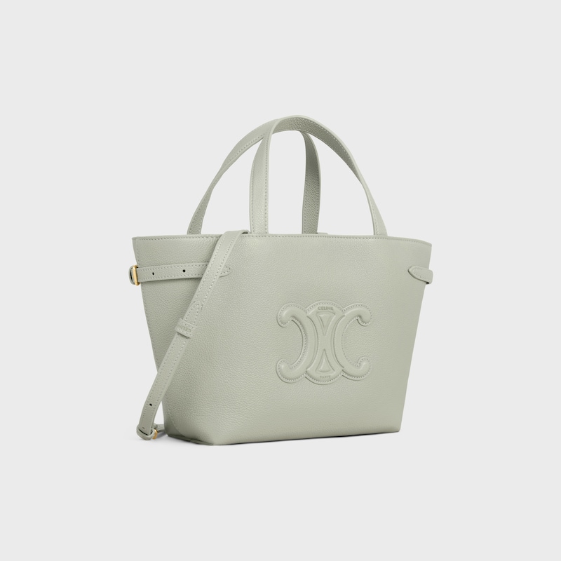 MINI CABAS ANAIS CUIR TRIOMPHE in Grained calfskin - LIGHT CLAY - HOBO AND TOTE BAGS - 1 | CELINE
