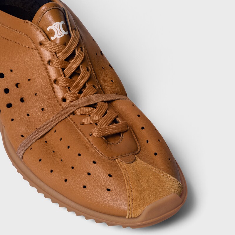 SOFT SNEAKER IN STRETCH LAMBSKIN, SUEDE CALFSKIN AND LAMBSKIN - SAHARA -  - 1 | CELINE