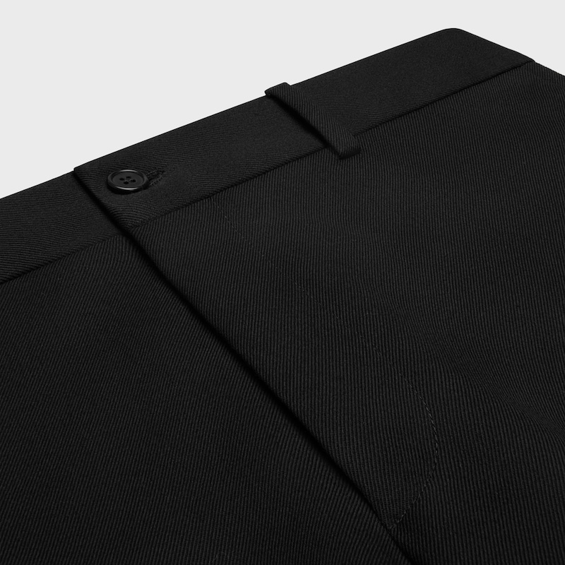 pantalon docks gabardine laine mohair - Noir -  - 1 | CELINE