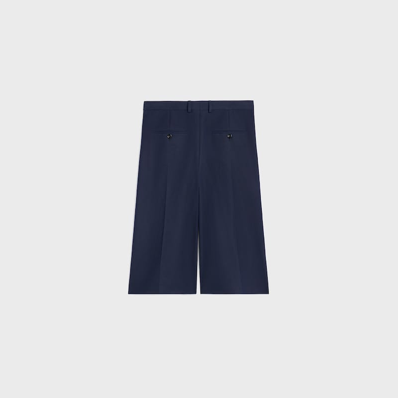 bermudas IN cotton and wool gabardine - NAVY -  - 1 | CELINE
