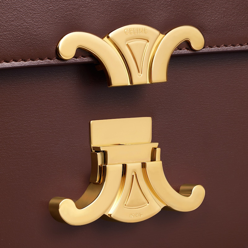 TEEN TRIOMPHE BAG IN shiny calfskin - CHESTNUT - SHOULDER BAGS - 1 | CELINE