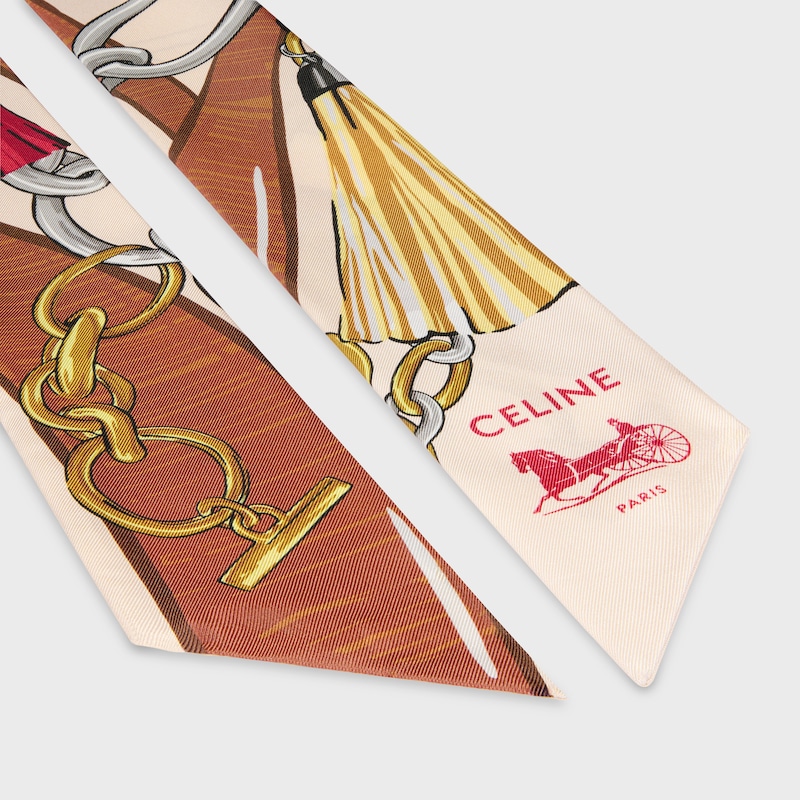 lavalliere IN silk twill - IVORY/BROWN/YELLOW -  - 1 | CELINE