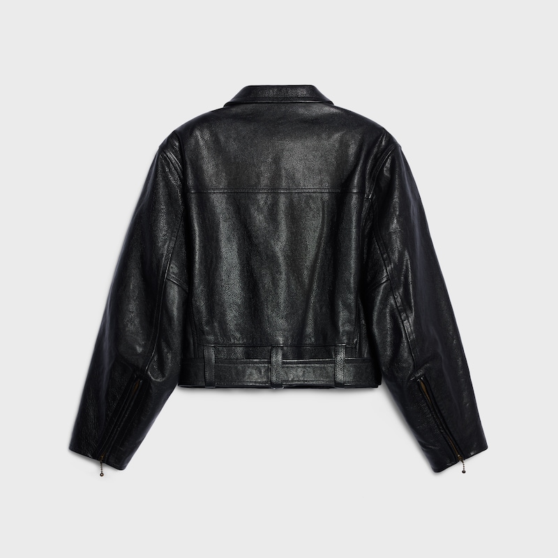 cropped jacket IN calfskin - SCHWARZ -  - 1 | CELINE