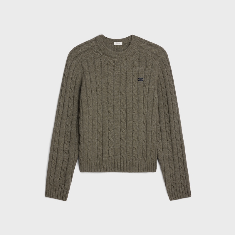 jersey triomphe de cachemira trenzada - Topo -  - 1 | CELINE